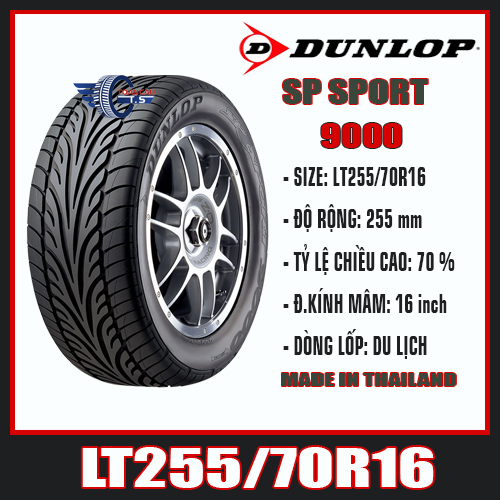 DUNLOP SP SPORT 9000 LT255/70R16