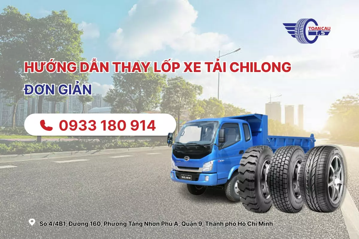 Thay lốp xe tải Chilong 01